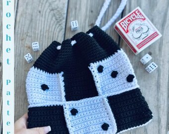 Lucky Dice Game Bag Haakpatroon - Haakpatroon dobbelstenen - Eenvoudig haakpatroon - Gehaakte dobbelstenen - Dobbelsteentutorial - Leuke haakspelletjes