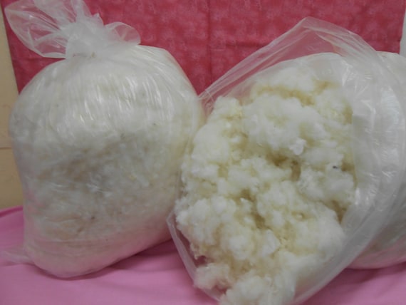 Natural Washed Wool Stuffing: Pillows, Dolls, Needle Felting (1 Pound Bag)
