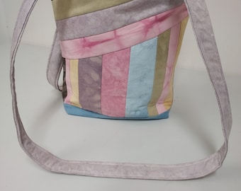 Plant Dyed Kona Fabric Handbag: Quilted Cotton Liner Tote