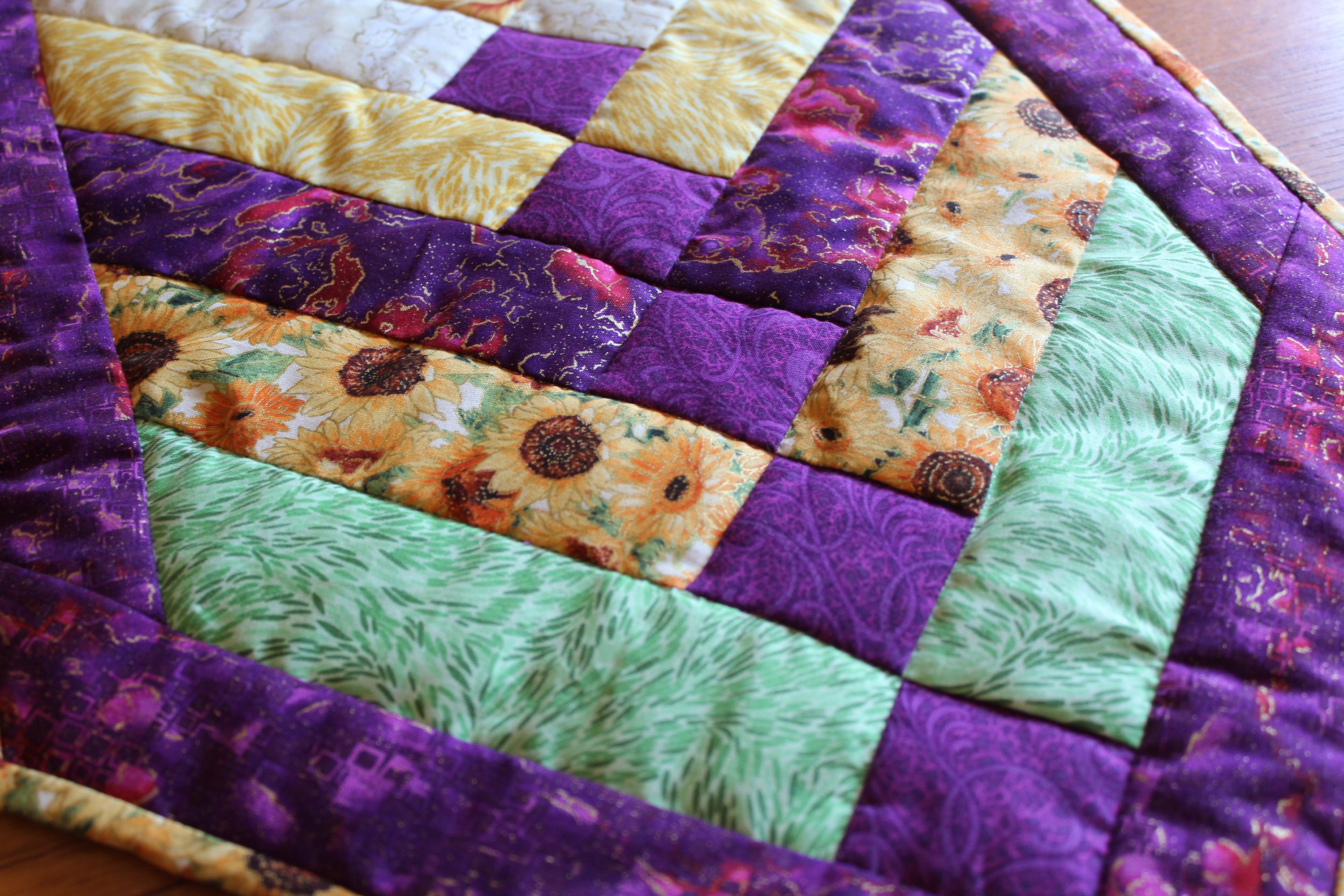 Sunflower Table Runners a Quilted Spring Runner That Will Etsy