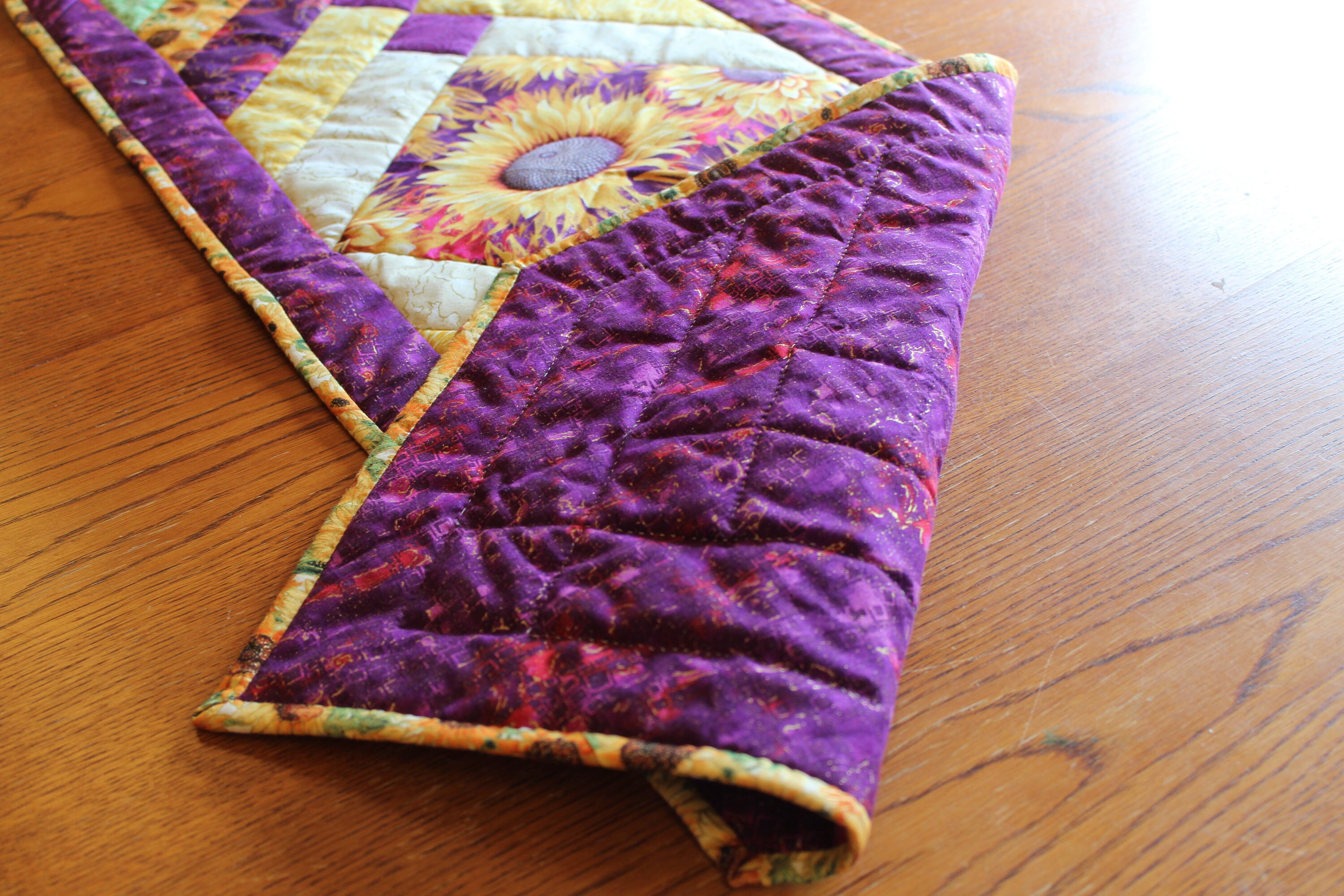 Sunflower Table Runners a Quilted Spring Runner That Will Etsy