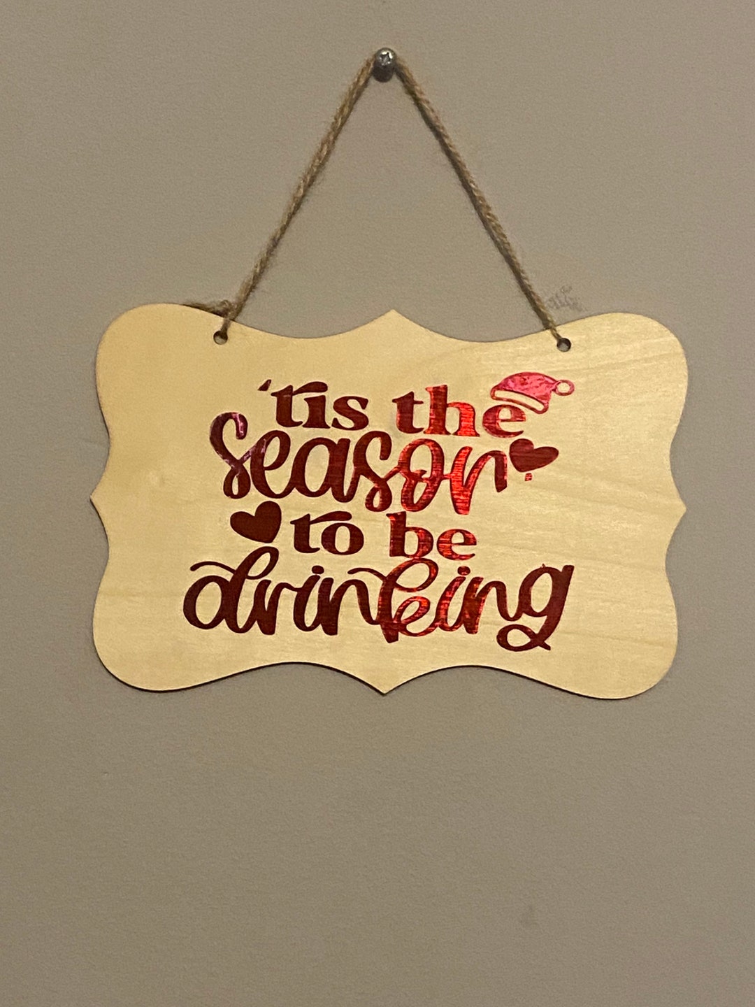Christmas Plaque/ Wall Hanger/ Christmas Decoration/ Chrimbo/ Festive