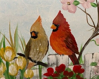 Personalized Bird Garden Mailbox For Bird Lovers, Personalize House Number Or Name Displayed On The Door, Cardinal Bird Pair Robin Bird Pair