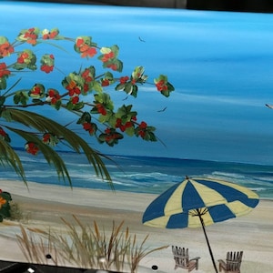 Beach Mailbox, Tropical Beach Mailbox, Coastal Decor, Beach Art, Personalized Mailboxes, Beach Lovers Mailbox