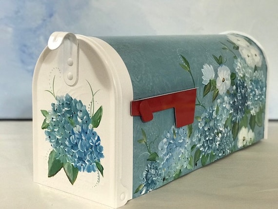 Buzones pintados a mano pintura personalizada flores en el buz n
