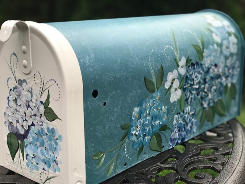 Hand Painted Mailboxes Custom Painting Flowers on Mailbox Etsy