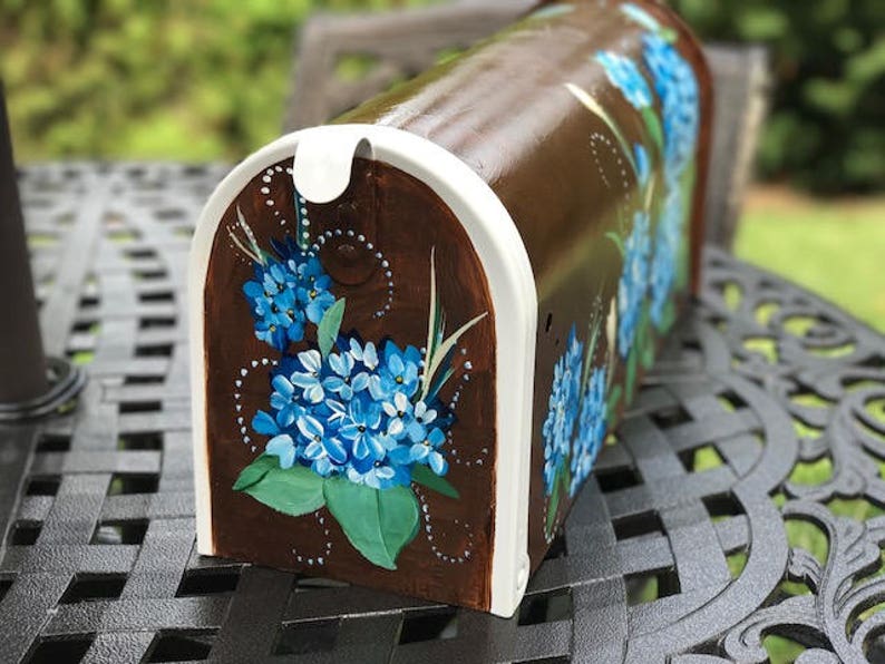 Custom Painted Mailboxes Unique Mailbox Mailbox Art Hand Etsy