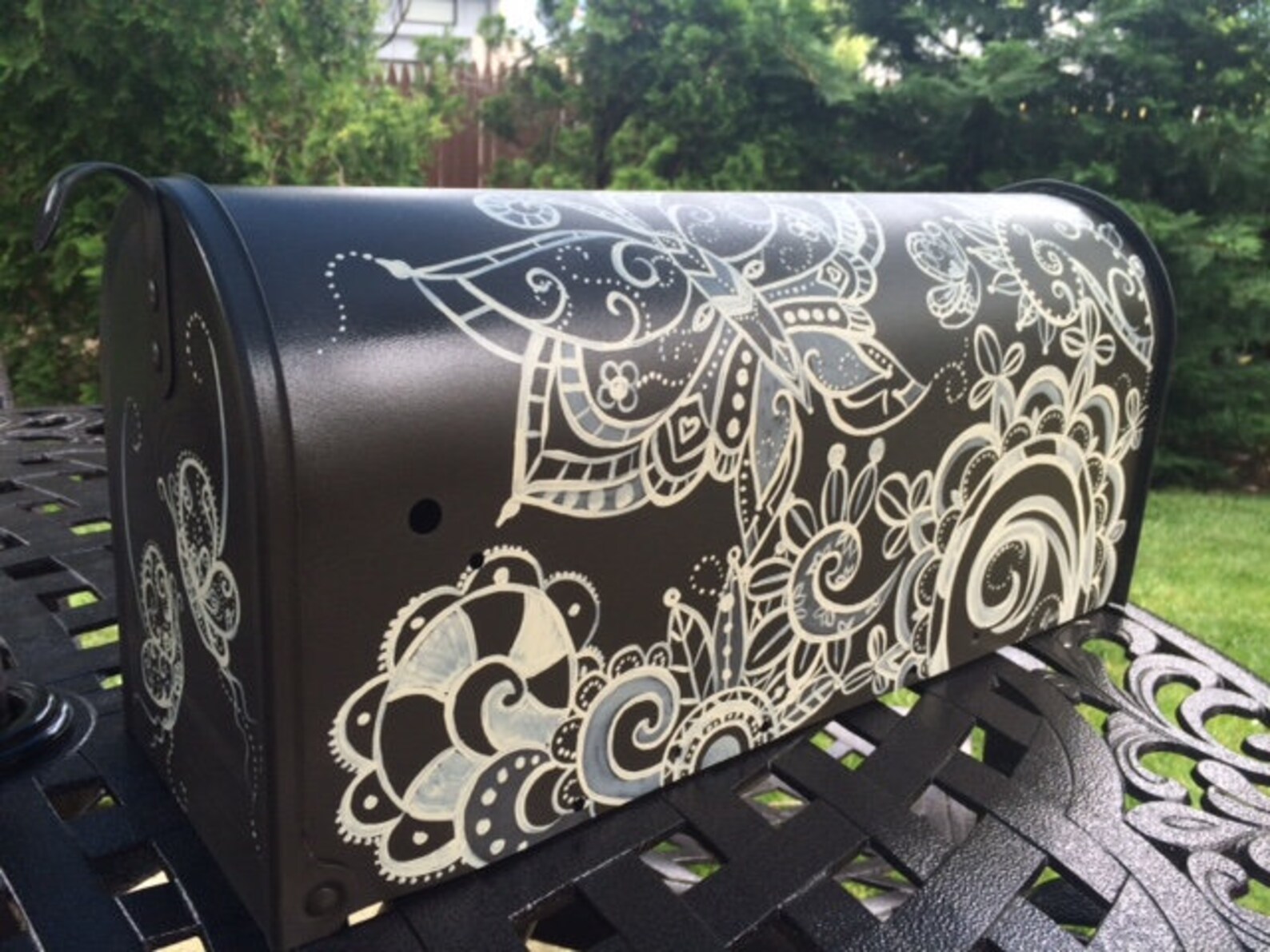 Hand Painted Unique Mailbox Whimsical Butterflies and Etsy