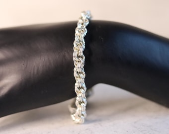 Chainmail Bracelet - Silver Plated Spiral Chain