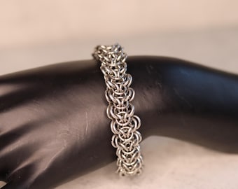 Stainless Steel Chainmail Bracelet - Elf Weave