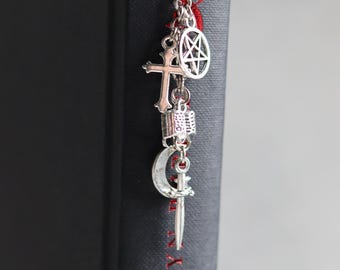 Fantasy Supernatural Occult Inspired Charm Metal Bookmark