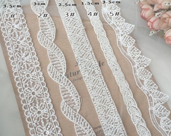 Luxury Narrow Ivory Beaded Bridal Veil Lace Trim, Wedding Headband Lace, Bridal Sash Lace Trim Sell By The Yard