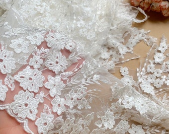 43cm wide High End 3D Flowers Lace Trim Hem For Veil Wedding Prom Evening Gown/Dance Costume/Ballet Dress