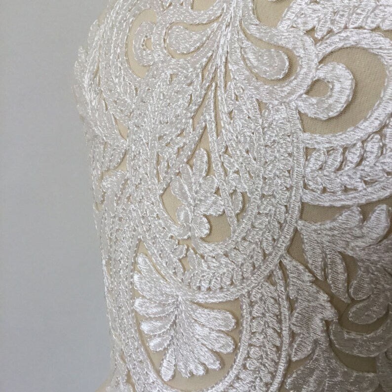 bridal lace applique ivory