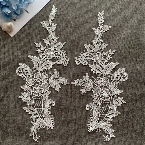 Bridal Wedding Floral Lace Applique Dress Lace Applique Etsy
