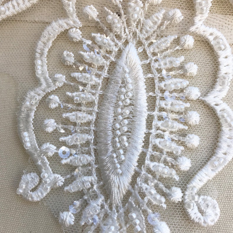 Gorgeous Heavy Beaded Bridal Lace Applique Luxury Bridal Lace | Etsy