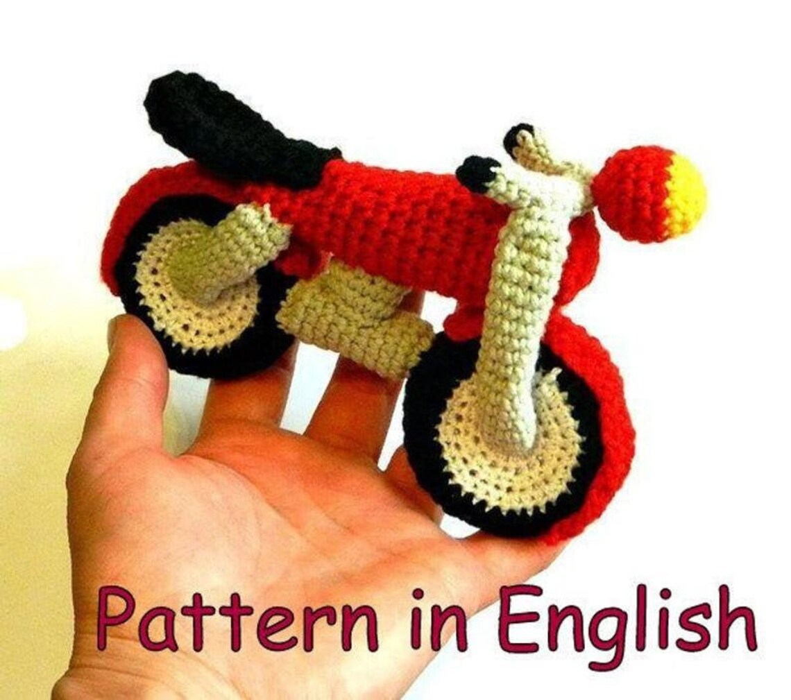 Motorcycle Amigurumi PATTERN Crochet Harley Davidson Motorbike Etsy