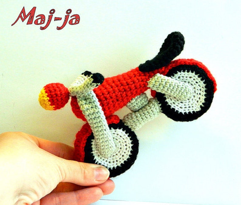 Motorcycle Amigurumi PATTERN crochet harley davidson motorbike Etsy