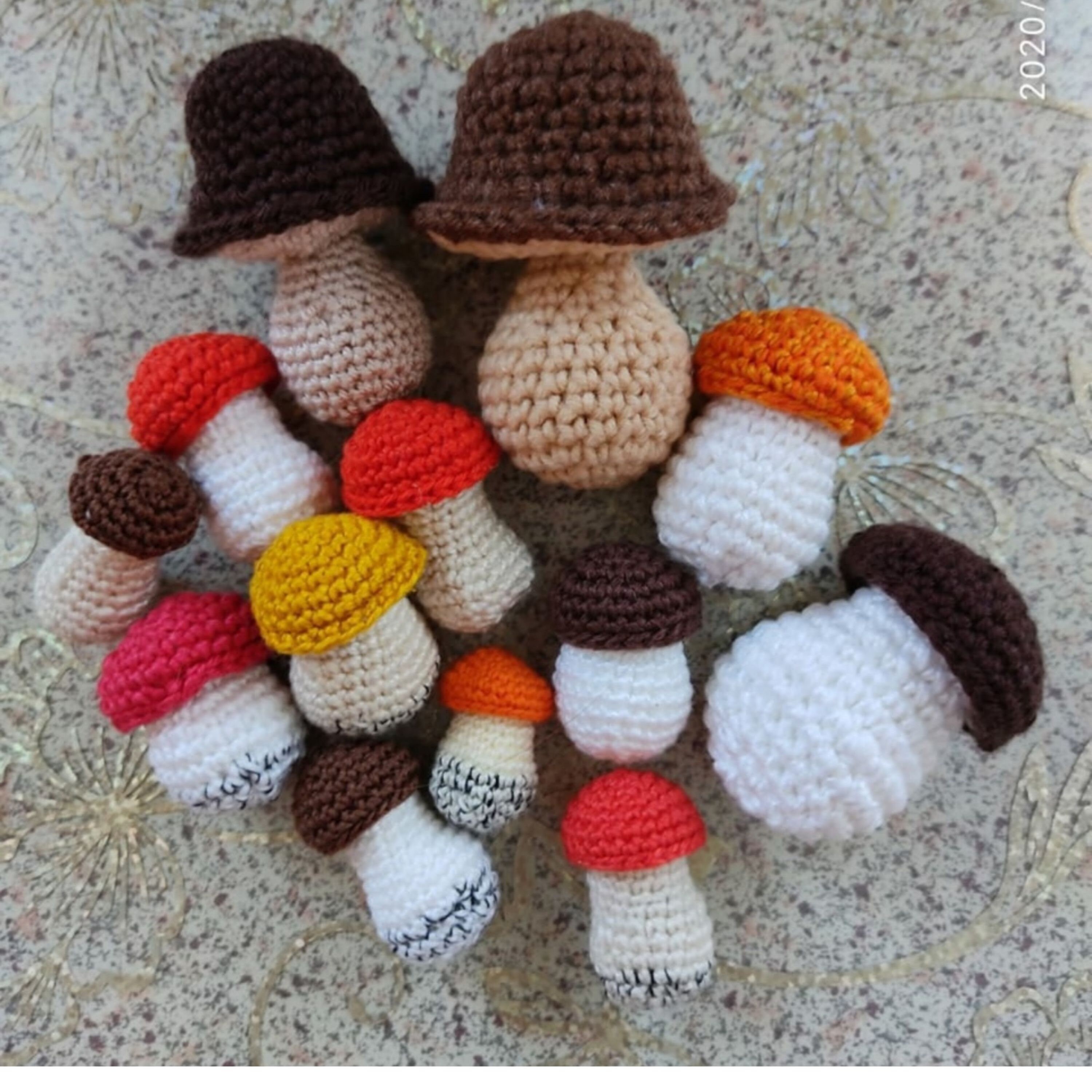 Crochet Pattern MINIATURE MUSHROOM amigurumi little mushroom Etsy