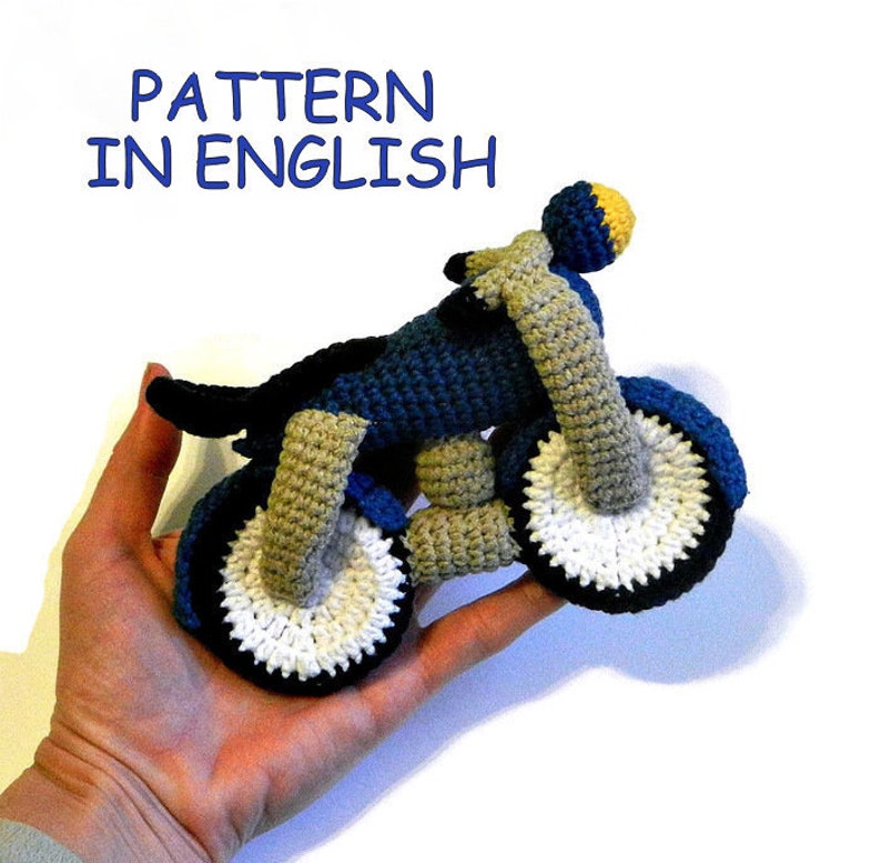 Motorcycle Amigurumi PATTERN crochet harley davidson motorbike Etsy