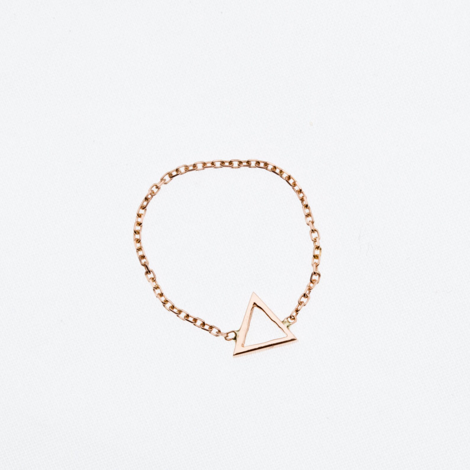 Triangle Chain Ring 18k Gold - Pen Triangle Gift Friend Mom Woman ...