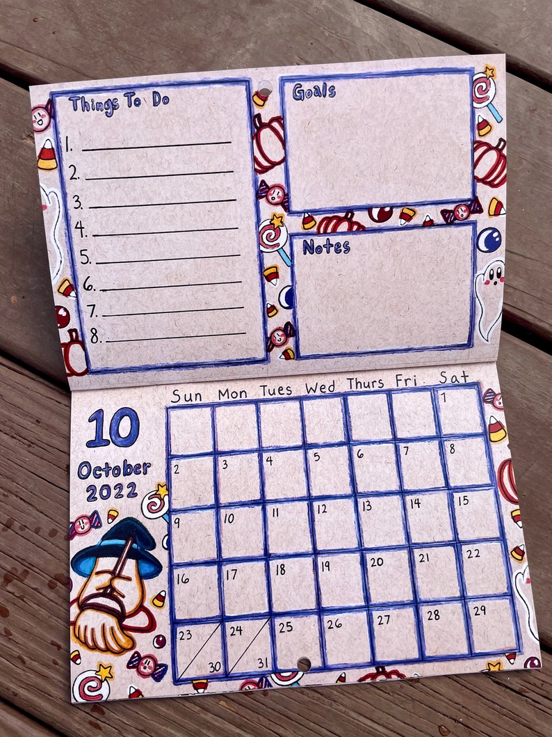 Kirby Calendar Etsy