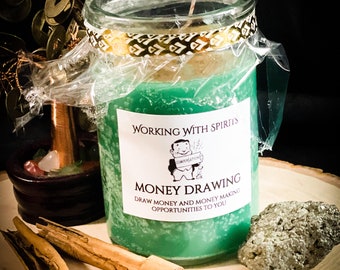 Money Drawing 50 Hour Fixed Candle - To Draw Money and Opportunity