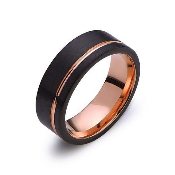 Rose gold mens wedding band etsy Clearance