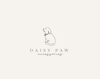 Premade Dog logo, Pet logo, Premade logo design, Dog grooming logo, Pet shop logo, Pet accessory logo, Cute logo, Puppy logo, Minimal logo