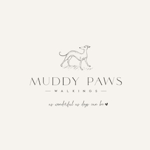 Premade Dog logo, Pet logo, Premade logo design, Dog walking logo, Pet shop logo, Pet accessory logo, Fun logo, Hand drawn Minimal logo