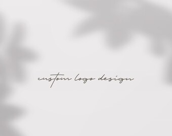 Custom logo design - Feminine logo Floral logo design Photography logo Hand drawn logo One of a kind design