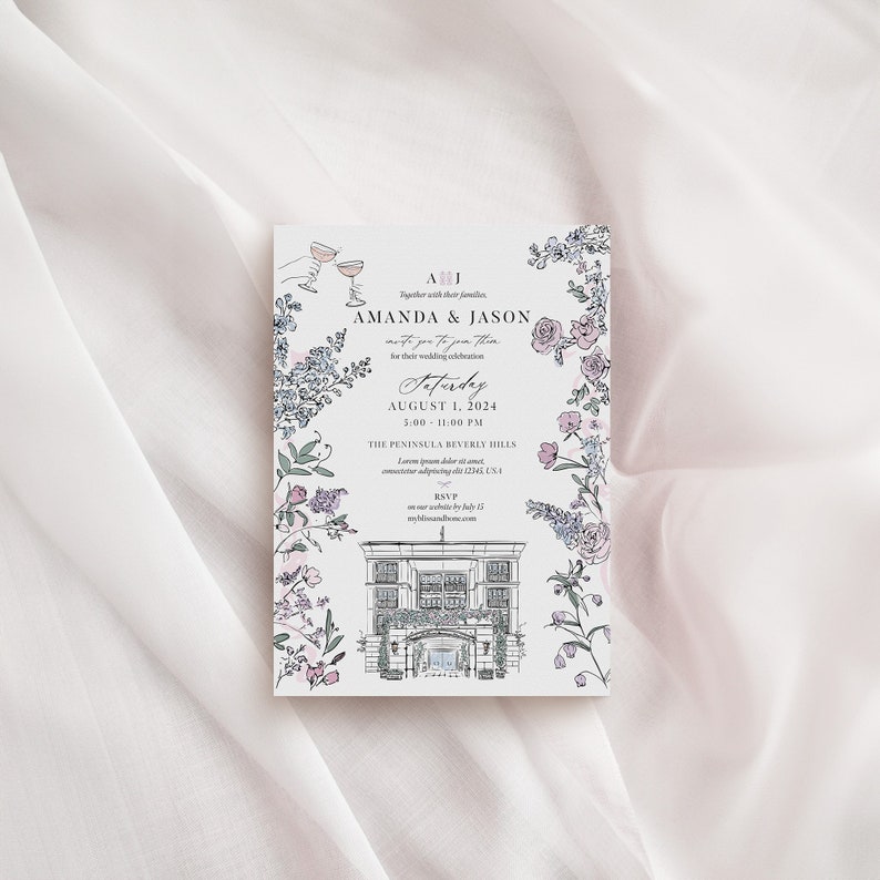 Elegant Custom Wedding Invitation Design - Personalized Just for You