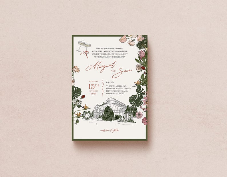Elegant Wedding Invitation - Unique Custom Design for Your Special Day image 14