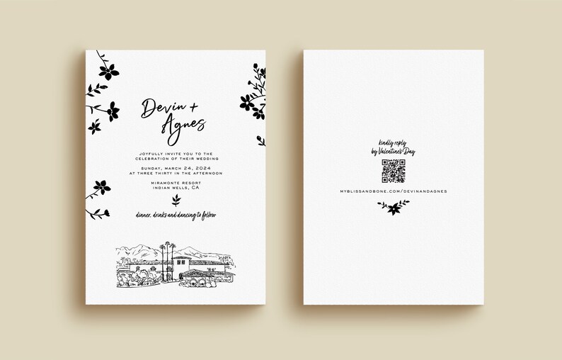 Elegant Custom Wedding Invitation Design - Personalized Just for You
