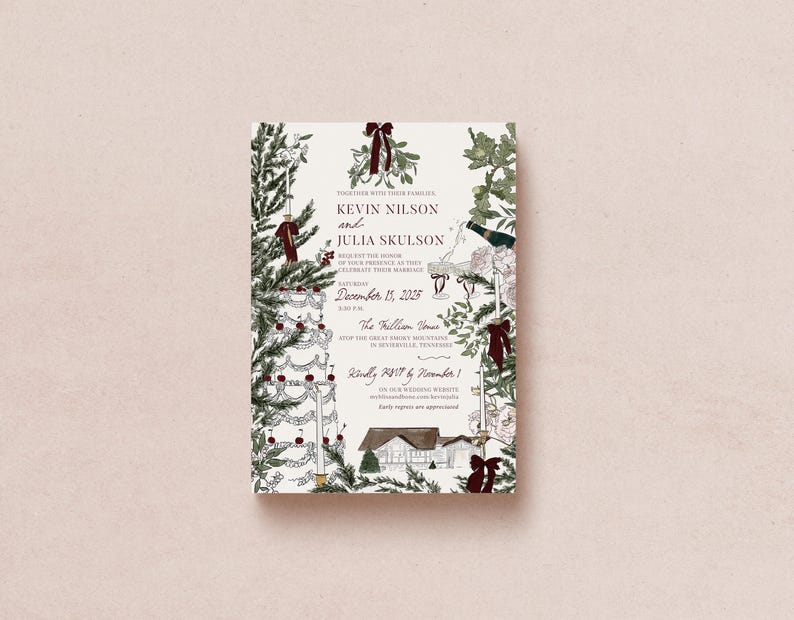 Elegant Wedding Invitation - Unique Custom Design for Your Special Day image 13