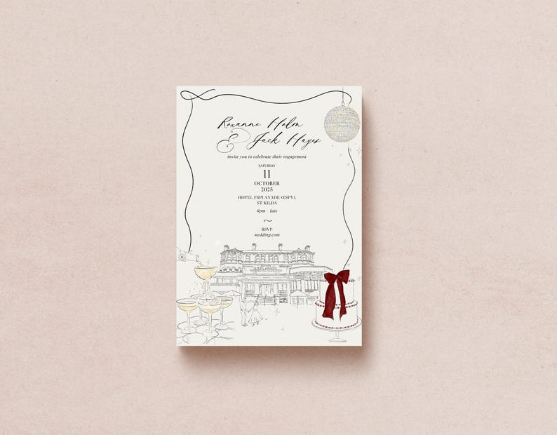 Elegant Wedding Invitation - Unique Custom Design for Your Special Day image 16