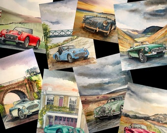 Nostalgic British Sports Cars Collection Metal Wall Art 9 Designs To Choose From Beautiful Thoughtful Gift