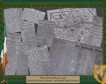Easter Rising Irish Rebellion 1916 False Reports Connolly Killed & Pearse Injured Rare Newspaper