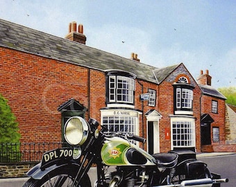 BSA Empire Star Classic Motorbike Metal Wall Art