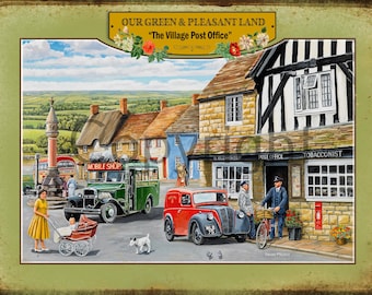 The Village Post Office Nostalgic British Scene 3 Sizes to Choose From