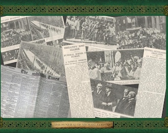 General Michael Collins The Big Fella One Fifth of all Ireland Attends the Funeral 1922 Rare Newspaper