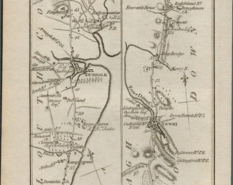 Taylor & Skinner 1777 Ireland George III Antique Map Drogheda Dundalk Newry Co Louth Armagh