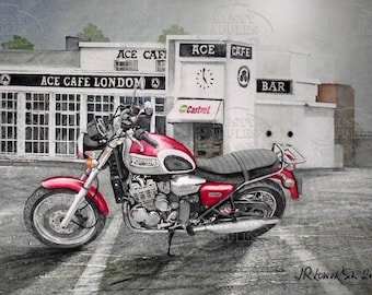 Triumph Bonneville T100 iconic Motorcycle metal Wall Art 3 Sizes To Choose From