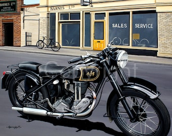 AJS Model 16 350cc Motorbike Metal Wall Art 3 Sizes To Choose From