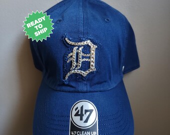 New Bling Detroit Tigers Swarovski Winter Hat Bling Crystal Detroit Tigers Camo Adjustable Hat | MLB Bling  main image 3