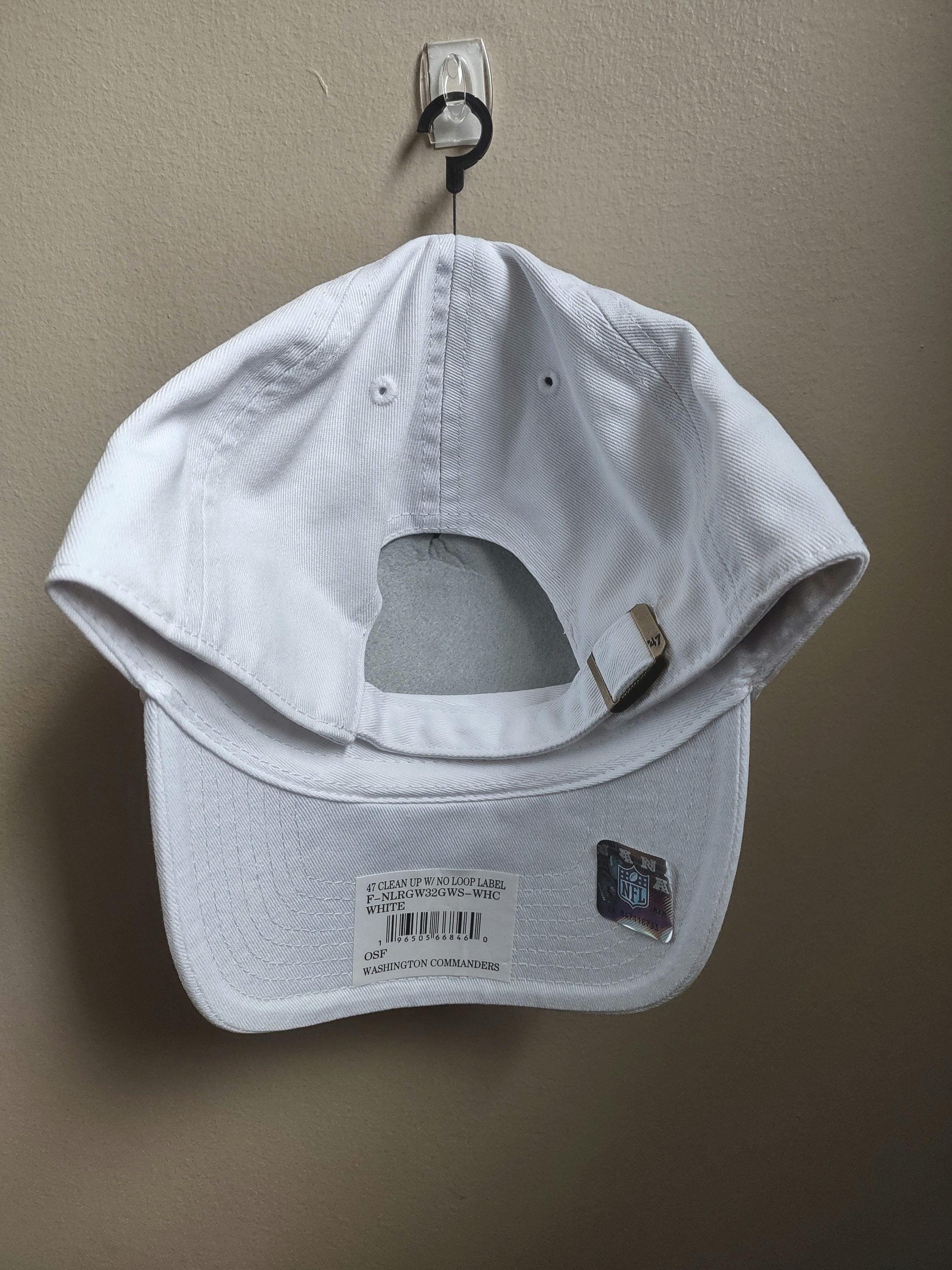 Bling Crystal Washington Commanders White Adjustable Hat 