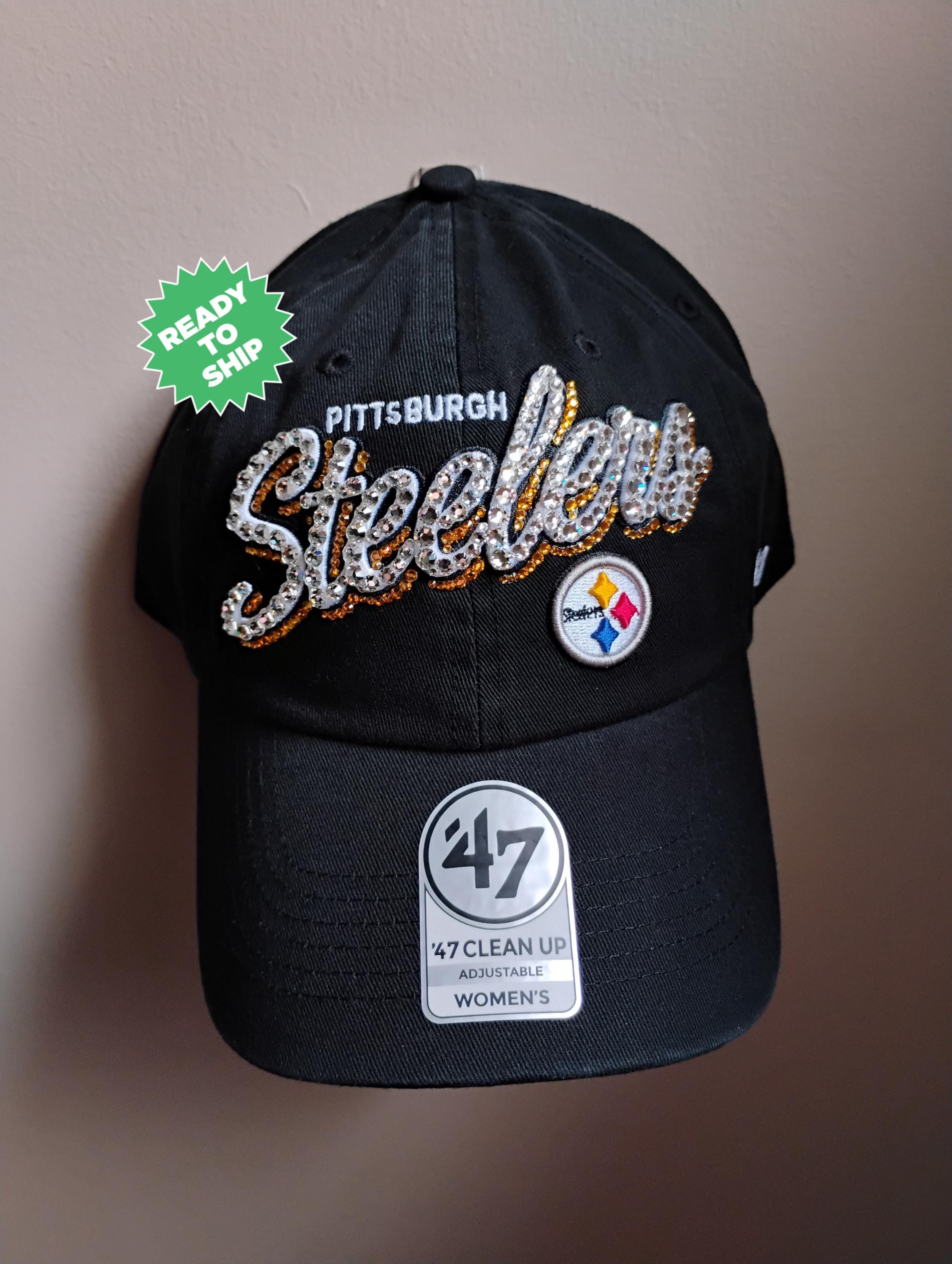 Custom Steelers Heart Embellished Women\'s Trucker Hat Steelers Snapback - Etsy main image 3