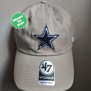 Bling Crystal Dallas Cowboys Khaki Adjustable Hat | NFL Bling Hat | Accented With Preciosa Maxima Crystals