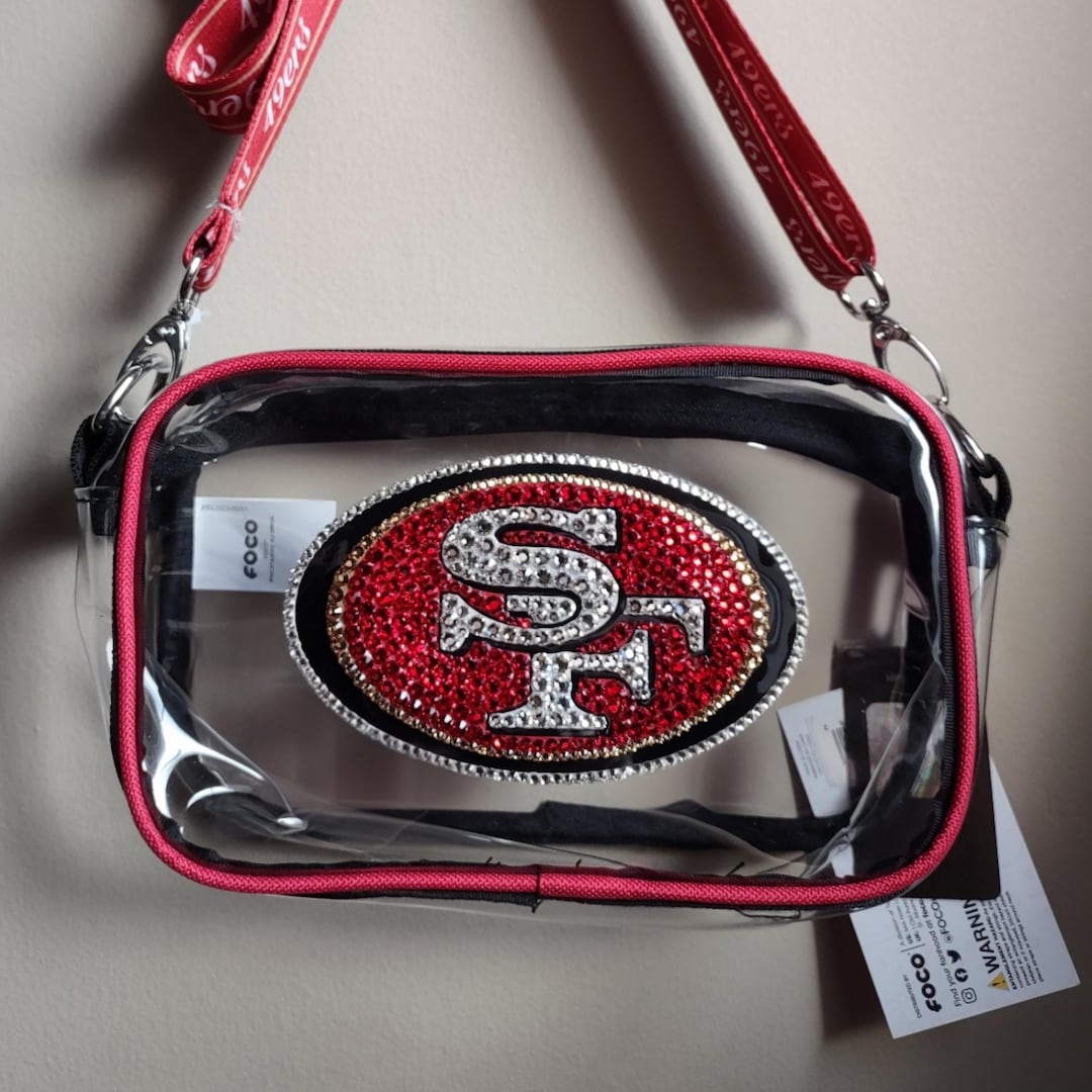 49er Purse Bling Crystal San Francisco 49ers Clear Crossbody Bag