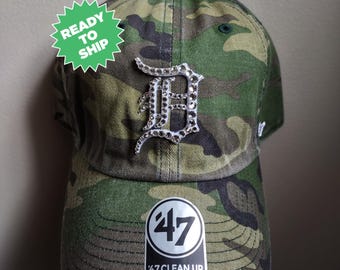 Bling Crystal New York Yankees Camo Adjustable Hat | MLB  display picture 2